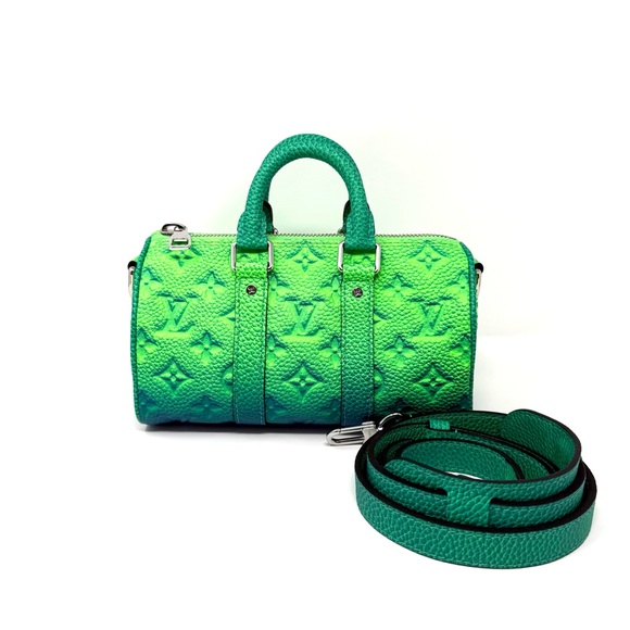Louis Vuitton Taurillon Illusion Keepall XS Ombre Multicolor Green Blue Limited - Picture 1 of 15